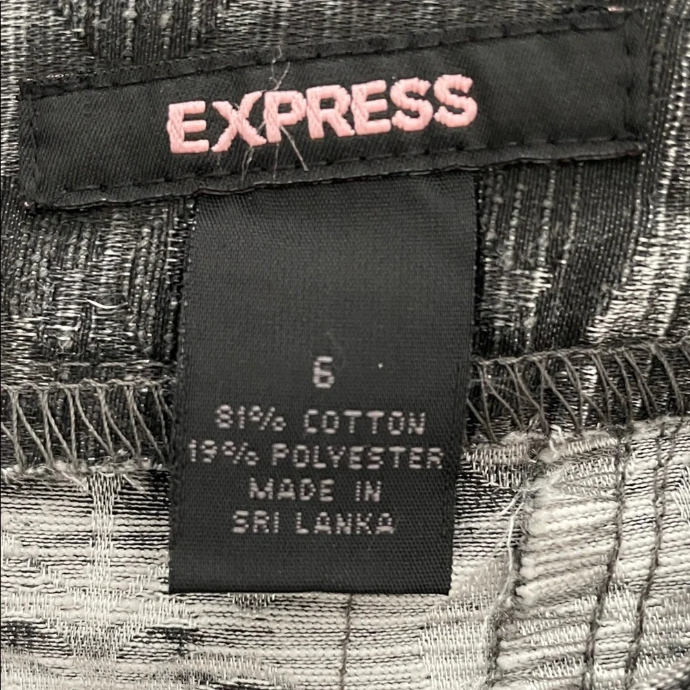 Express Black Textured Mini Skirt